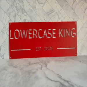 Personalized Metal Sign – Sleek & Edgy Design with EST year