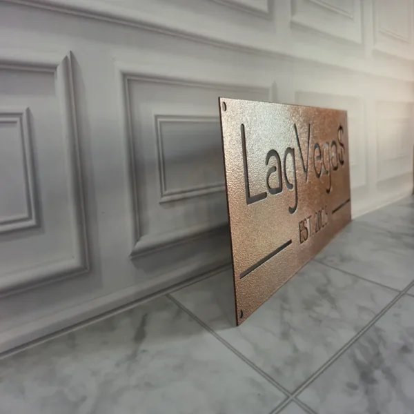 Custom Name Metal Sign – Elegant Thin Style with EST. year - Image 4