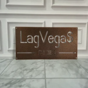 Custom Name Metal Sign – Elegant Thin Style with EST. year
