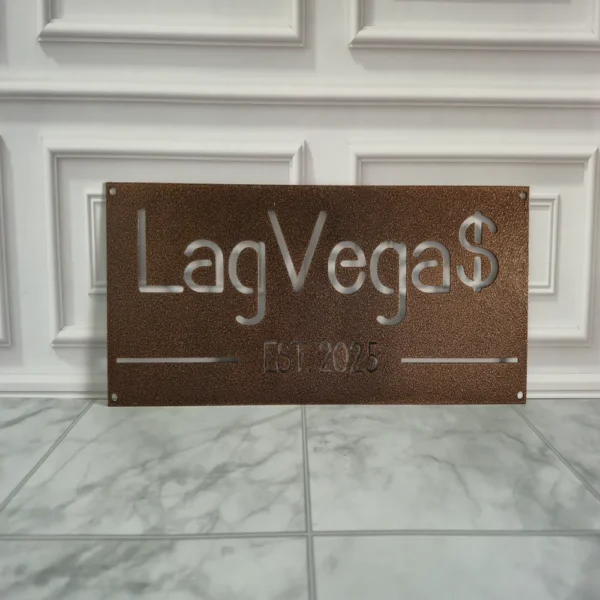 Custom Name Metal Sign – Elegant Thin Style with EST. year