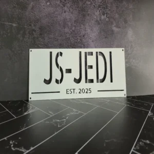Personalized Metal Sign – Sleek & Edgy Style with EST year
