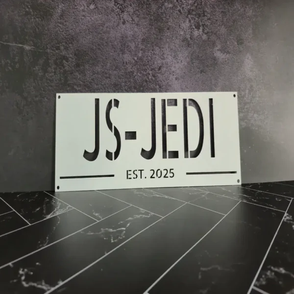 Personalized Metal Sign – Sleek & Edgy Style with EST year