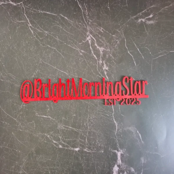 Personalized Metal Sign – Semi Cursive Style with EST. Year